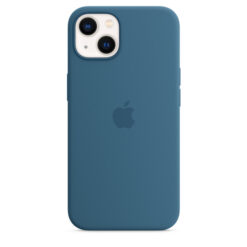 apple-silicone-backcover-magsafe-iphone-13-hoesje-blue-jay